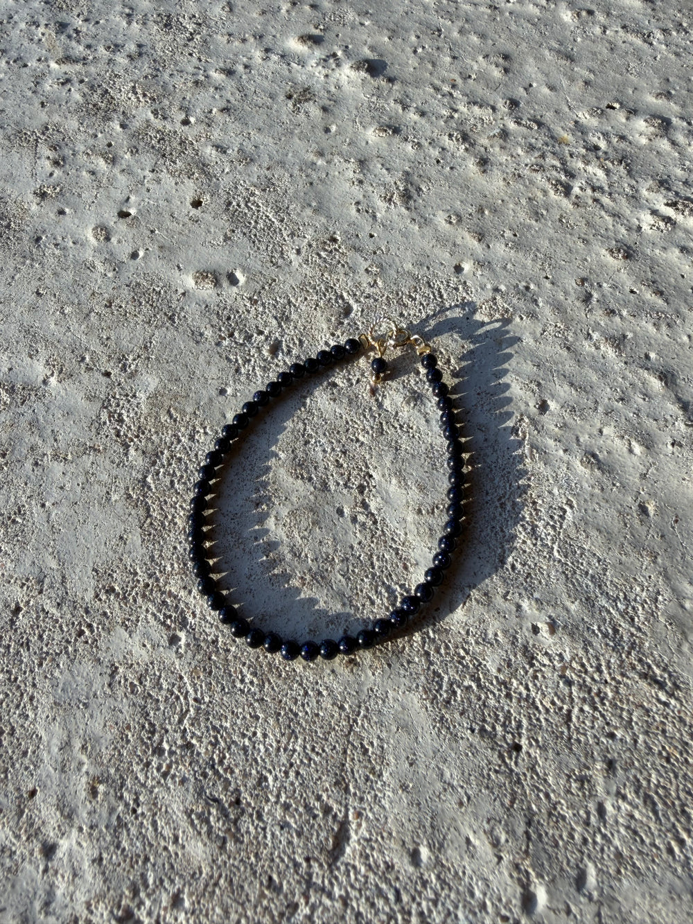 Heilsteinarmband / blauer Goldfluss - Romy