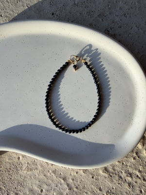 Heilsteinarmband / blauer Goldfluss - Romy