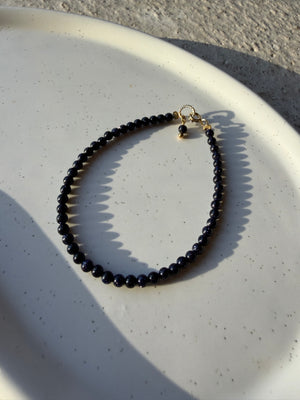 Heilsteinarmband / blauer Goldfluss - Romy