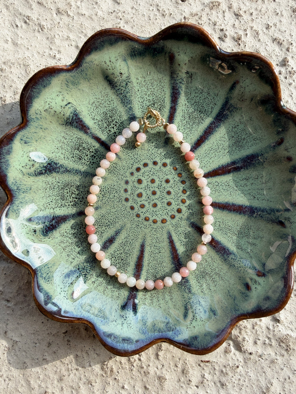 Heilsteinarmband / pink Opal - Luise