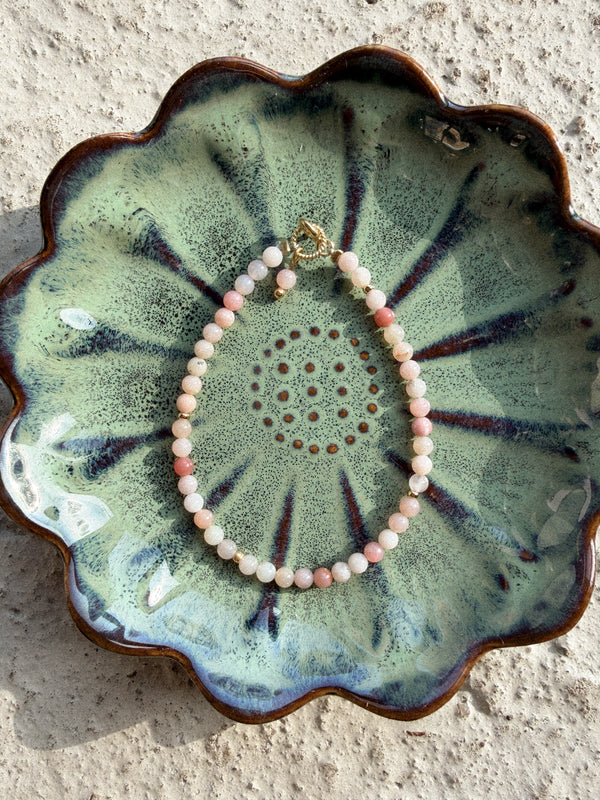 Heilsteinarmband / pink Opal - Luise