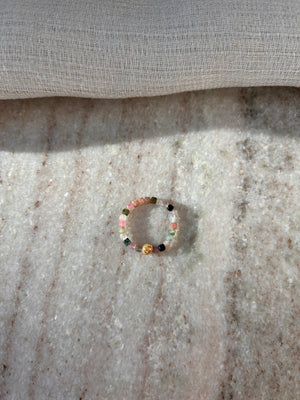 Fingerring - Luana - Natursteinperlen bunt