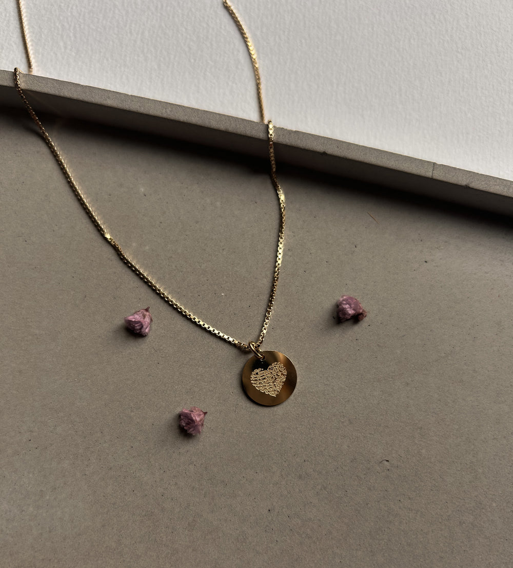 Halskette mit Fingerabdruck - Flora