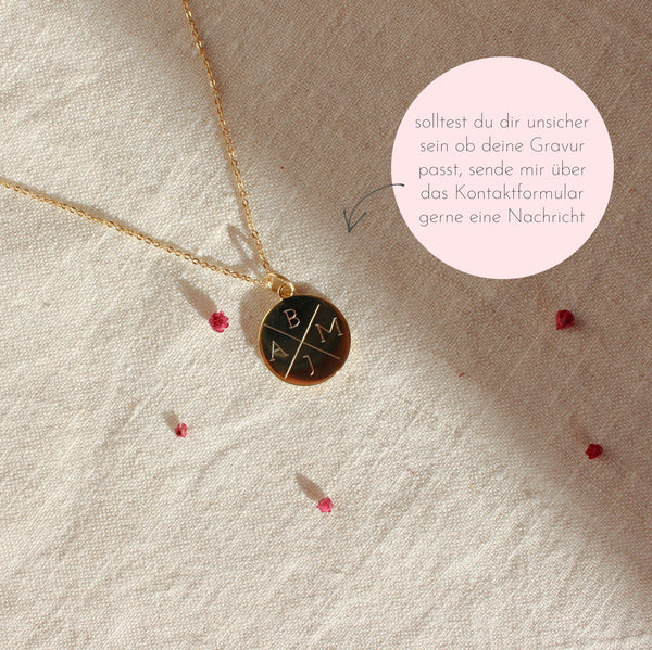 Halskette mit persönlicher Gravur -Fine-
