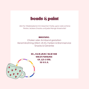 Beads & Paint I 08.10.2026 - Kombikurs aus Schmuckerstellung und Keramik bemalen