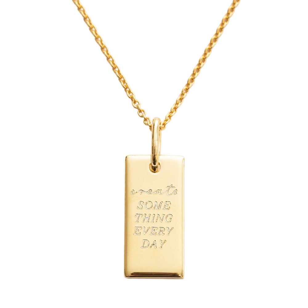 Gravurkette „create something everyday“ – Deine tägliche Erinnerung an kreative Selbstliebe