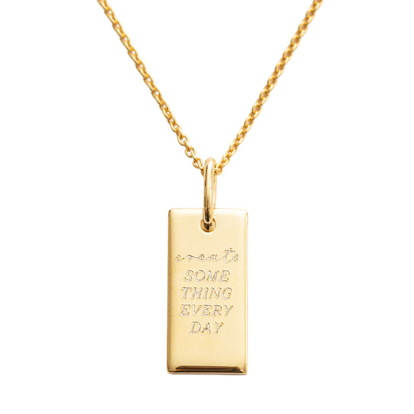 Gravurkette „create something everyday“ – Deine tägliche Erinnerung an kreative Selbstliebe