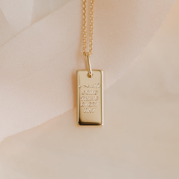 Gravurkette „create something everyday“ – Deine tägliche Erinnerung an kreative Selbstliebe